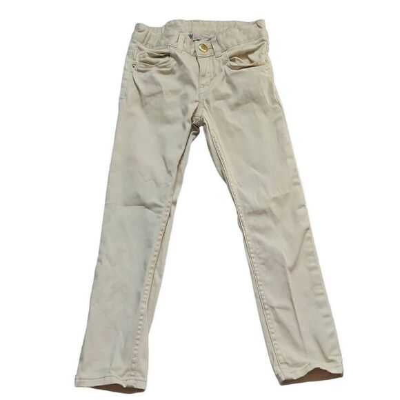 H&M Girls Size 4/5 Ivory Slim Fit Pants - Picture 1 of 5